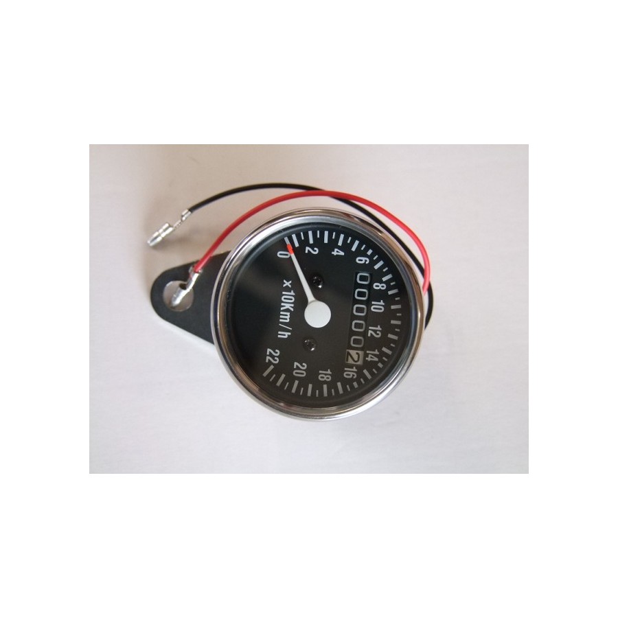 Tableau de bord - Compteur Kilométrique mécanique  - Café Racer - 15 à 18 Pouce - NOIR