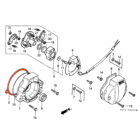Carter Allumage - joint - 12339-437-000 - CB125, XL125, TL125 ....