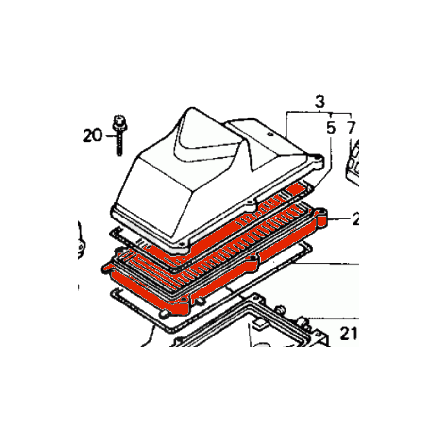 Filtre a air - Origine - vf750c - RC28