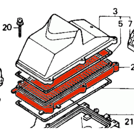 Filtre a air - Origine - vf750c - RC28