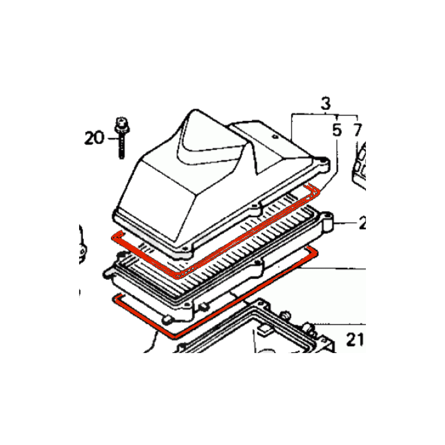 Filtre a air - joint de filtre - Origine - vf750c - RC28 - (x1)