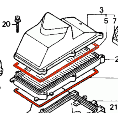 Filtre a air - joint de filtre - Origine - vf750c - RC28 - (x1)
