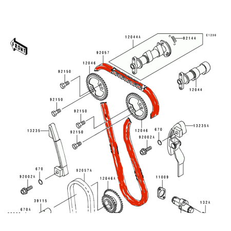 Distribution - Chaine - (x1) - 88RH2015 - 94 maillons - 92057-1361