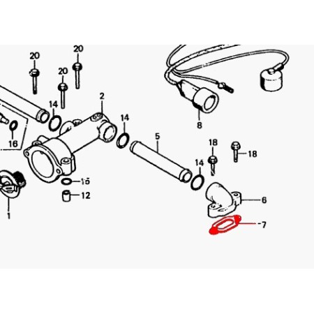 Circuit d'eau - Joint de coude - (x1)