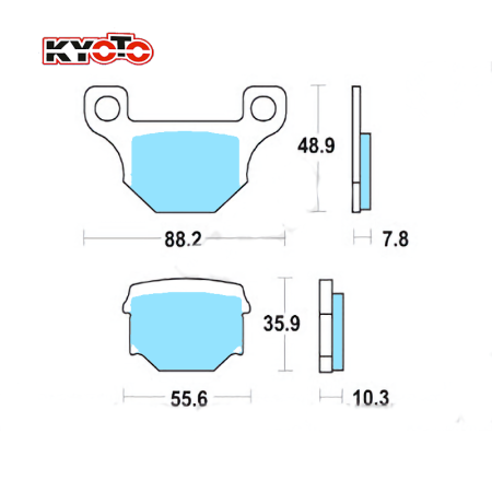 Frein - Jeu de Plaquettes - Kyoto S1055 - Standard - Kawasaki - Suzuki - Yamaha