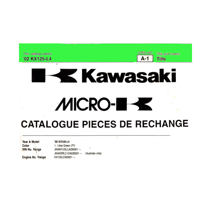 PART LIST - KX125 - Version PDF