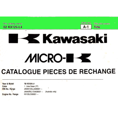 PART LIST - KX125 - Version PDF