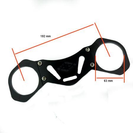 Stabilisateur - Rigidificateur de fourche - øxx mm, entraxe 192mm, passage 63mm