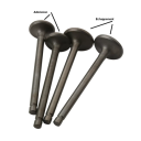 Soupape - Kit de soupape : Admission (x2) +Echappement (x2) - CB125/CM125-185-200