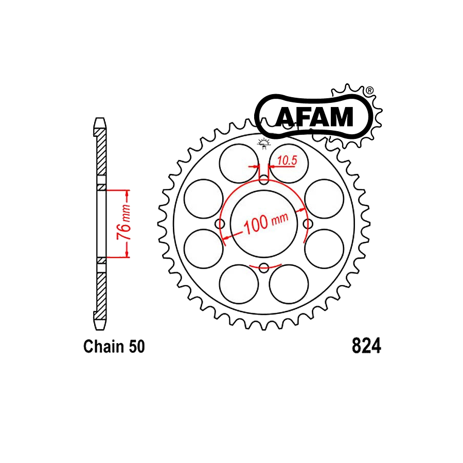 Transmission - Couronne - JTR530 - 824 - 47 dents