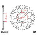 Transmission - Couronne - JTR530 - 824 - 46 dents