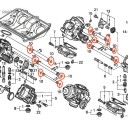 Carburateur - kit joint pour tube de liaison - RVF400, VFR750, (RC30, RC36)