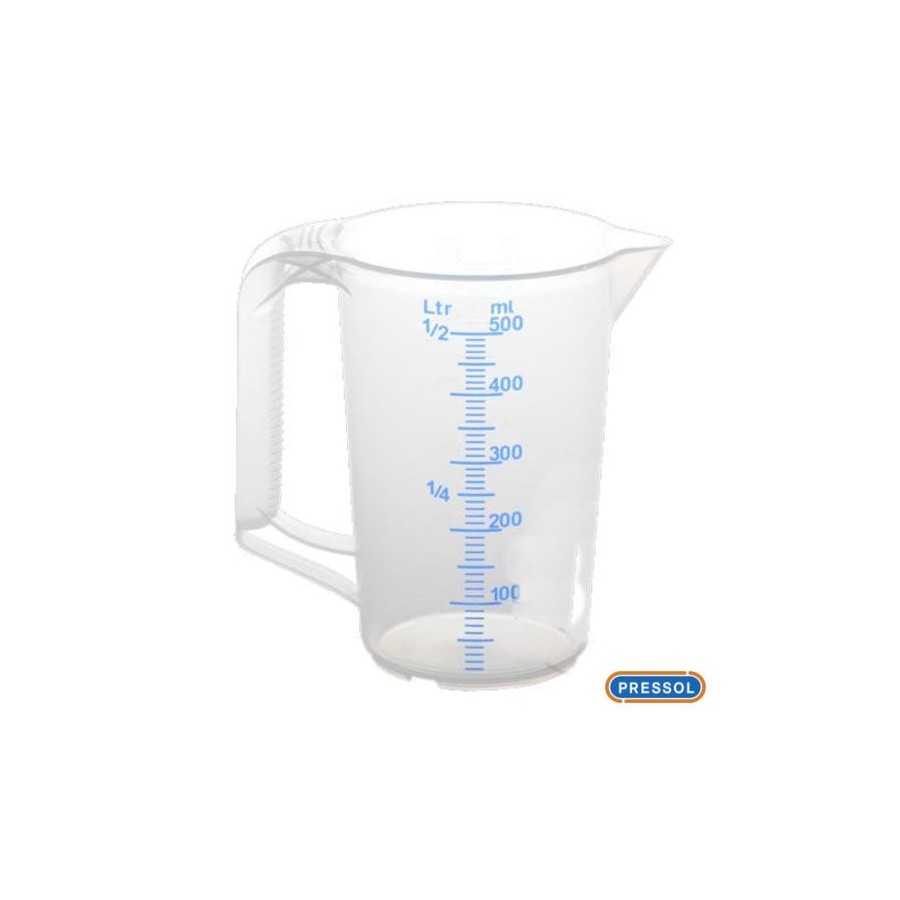 Verre, Pot, Gobelet doseur, gradué en plastique - 0.5 L