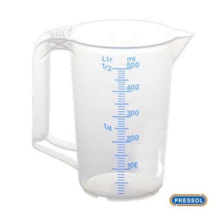 Verre, Pot, Gobelet doseur, gradué en plastique - 0.5 L