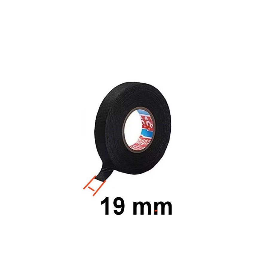 Ruban Tissus pour faisceau electrique - isolant - 19 mm x 15m