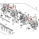 Carburateur -Raccord, Te de liaison - CB750 SF - sevenfifty - (RC42) - 1992-2003