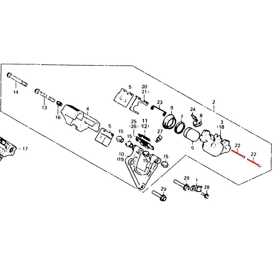 Service Moto Pieces|Frein - Etrier - Avant - Kit reparation - ø25.60 mm - CA125 -...- XL350 -...- VFR750|Etrier Frein Avant|22,30 €