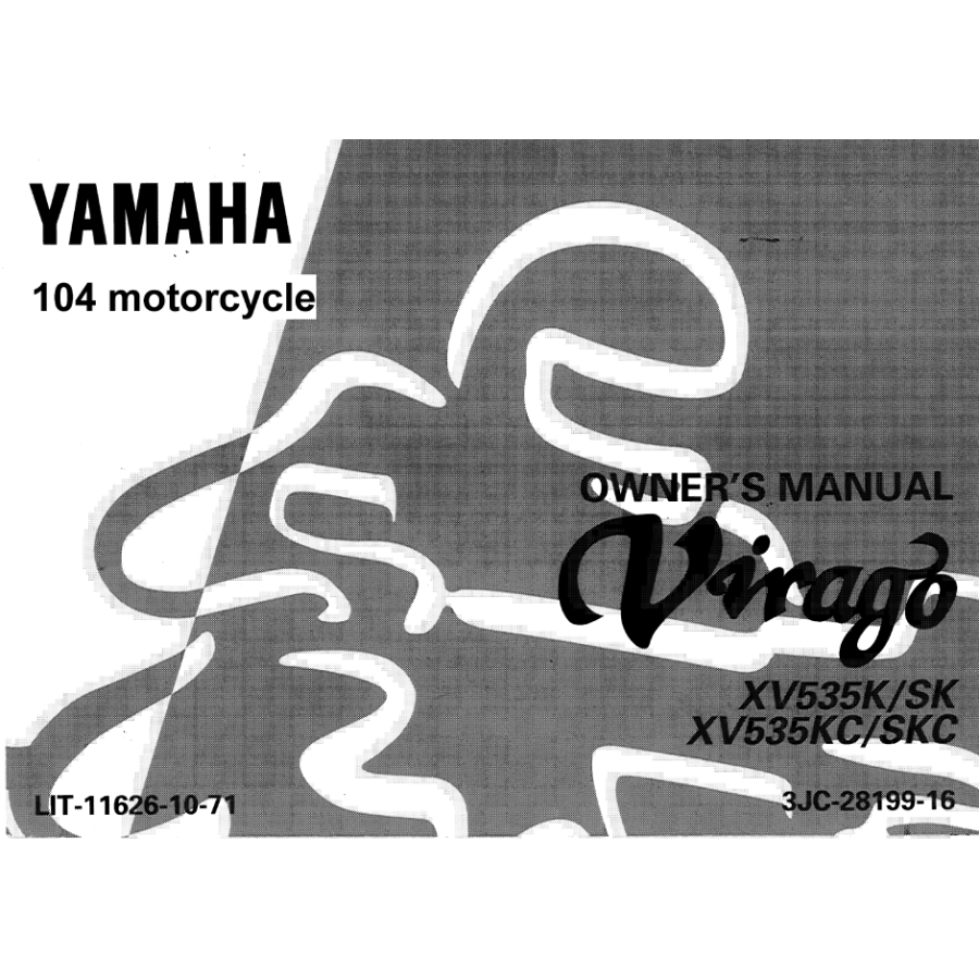 Manuel utilisateur - Version PDF en Anglais - XV535, Virago