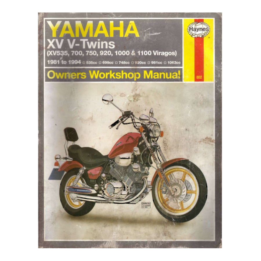 Owners Workshop Manual - YAMAHA XV 535, 700, 920, 1000, 1100 - Version PDF en Anglais