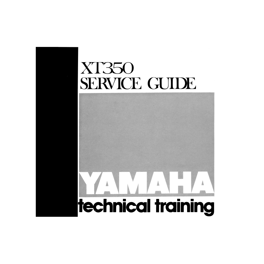 Service Manual - YAMAHAXT 350,Version PDF en Anglais 