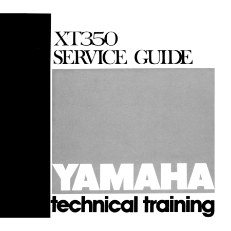 Service Manual - YAMAHAXT 350,Version PDF en Anglais 