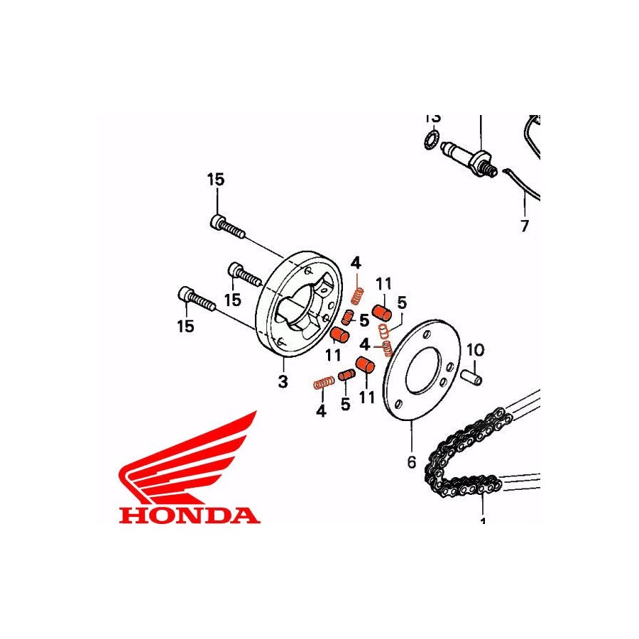 Demarreur - Roue Libre - CB125, ..., CA125, .... CB175, CB250, CB350K