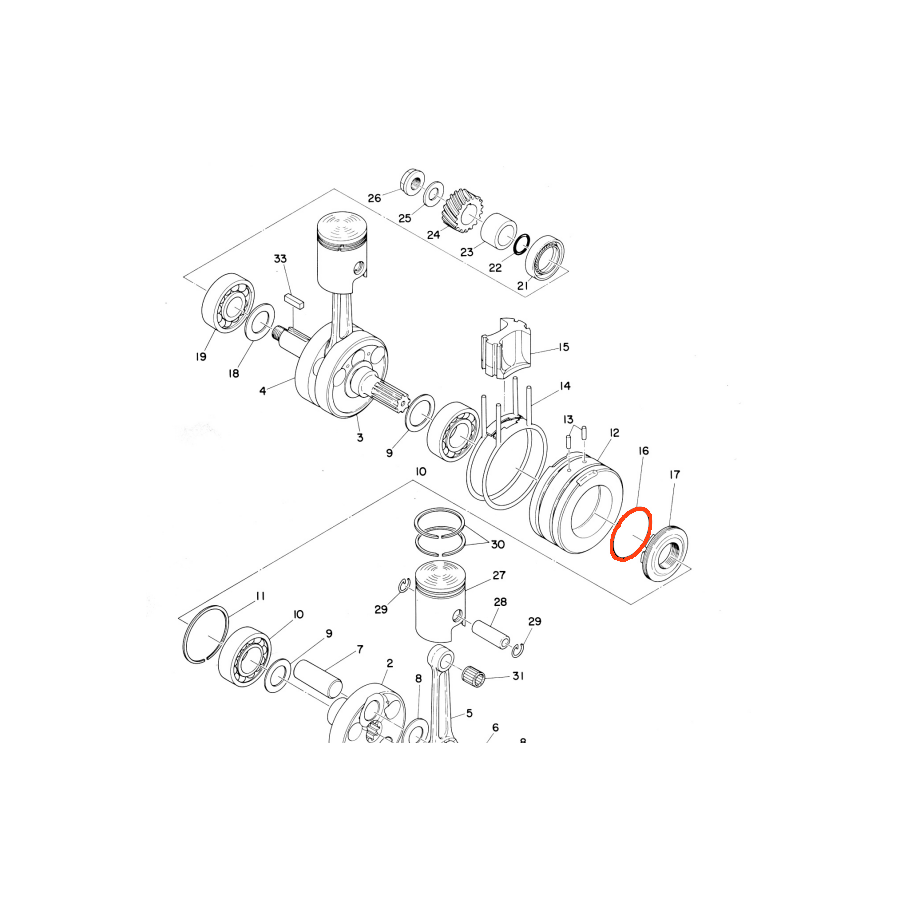 Moteur - Joint torique - 93210-48045 - RD125DX - 