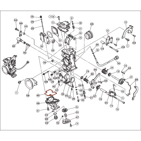 Carburateur FCR 41 - 021-055 - Joint de cuve - 1202-846-6000