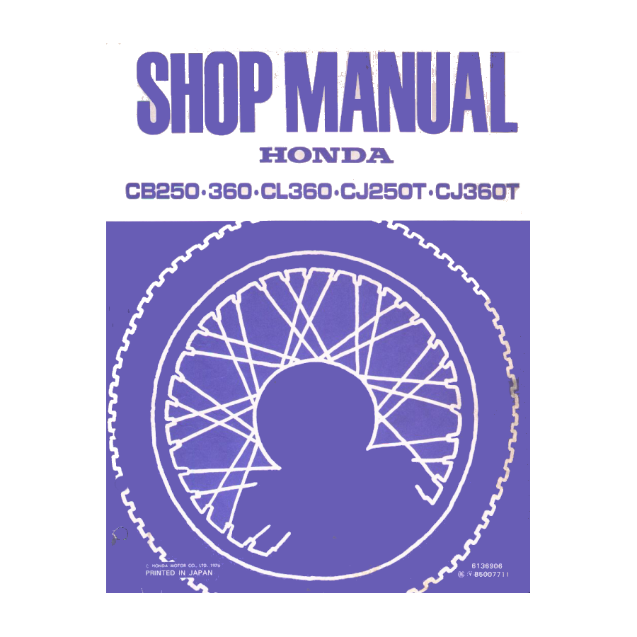 Manuel Atelier - CB250G, CB360G, CL360, CJ250, CJ360- Version PDF