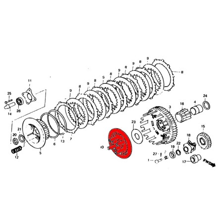 Embrayage - Plateau de compression VT/FT/XL500