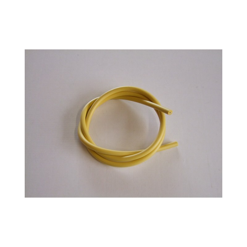 Bougie - cable SILICONE ø 7mm -  Jaune - 1metre - fil de bougie