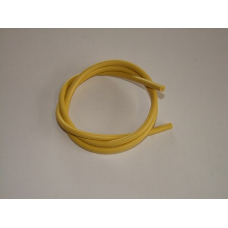 Bougie - cable SILICONE ø 7mm -  Jaune - 1metre - fil de bougie