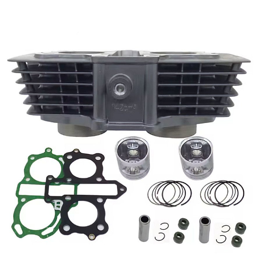 Moteur : Kit 150cm3 - bloc cylindre / Piston noir - ø 47mm - CB125 T - CM125C - CM125T - CA125 Rebel - CB125Td