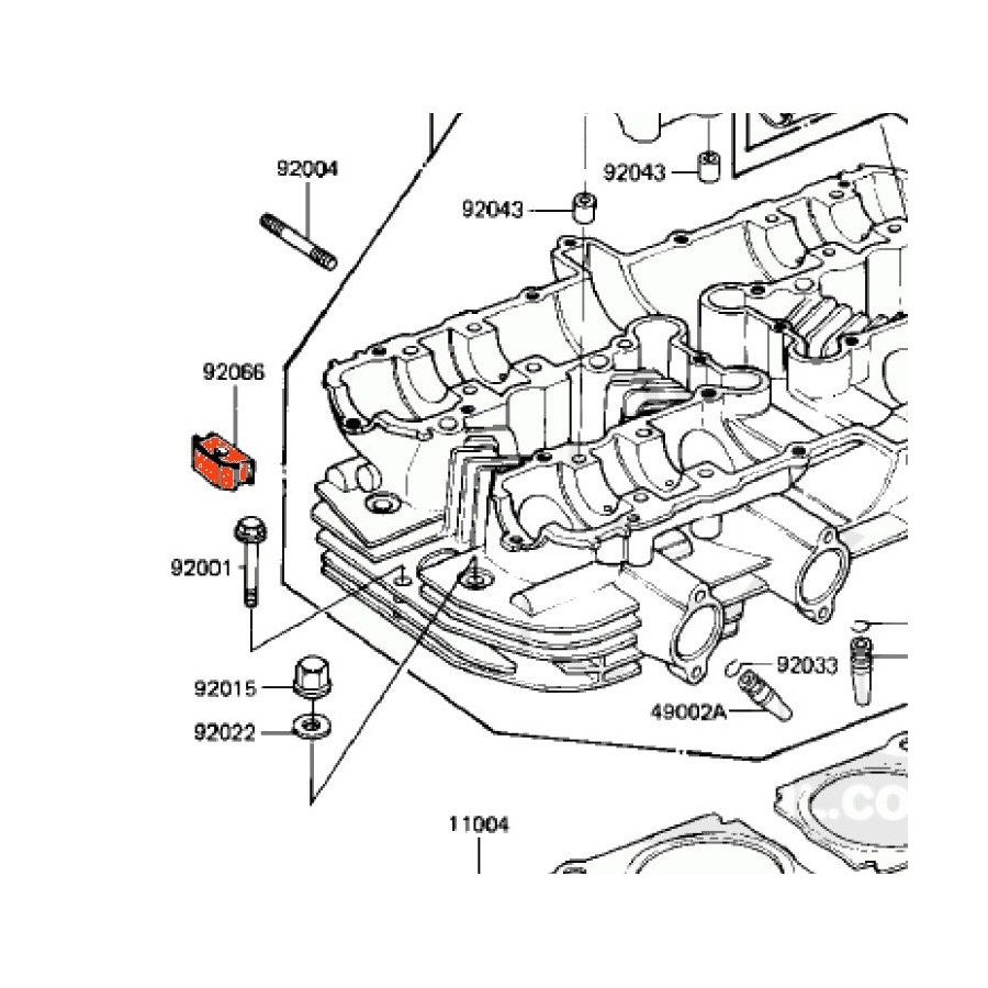 Moteur - 1/2 lune - joint culasse/couvercle - (x4) - 92066-1104