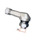 Valve de jante - ø 8.3 mm - coudée - Argent