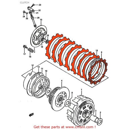 Embrayage - Disque Garni - EBC - DR650, DR750, DR800, XF650