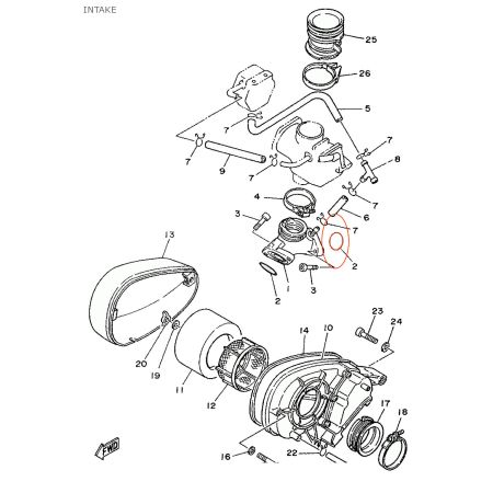 Pipe admission - Joint torique - 932-10306-11 - XV125