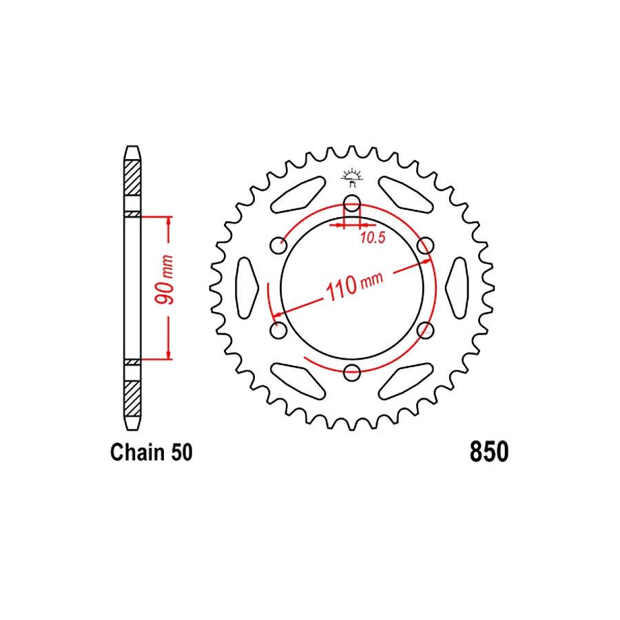 Transmission - Couronne - 530- JTF 850 - 33 dents Transmission - Couronne - 530- JTF 850 - 33 dents
