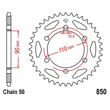 Transmission - Couronne - 530- JTF 850 - 33 dents