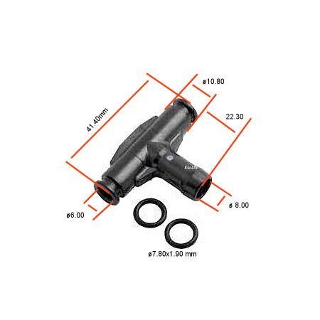 Carburateur, Raccord - TE de liaison - 16024-MZ2-E00 - CBR600, CBR900, CBR1000F, CBF600