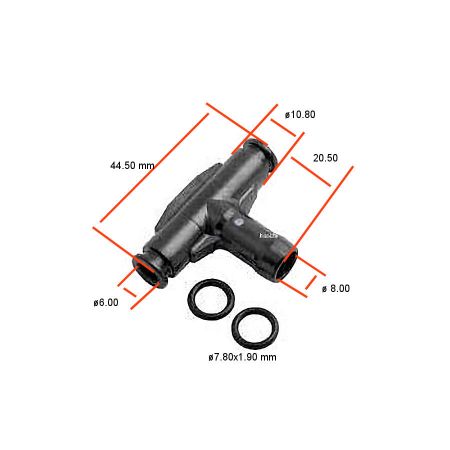 Carburateur - Raccord - Te de liaison + joint - CBR11000xx - CB1000F
