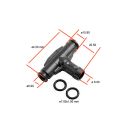 Carburateur - Raccord - Te de liaison + joint - CBR11000xx - CB1000F
