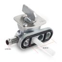Robinet essence - 34mm - sortie a droite ø int. 6-mm