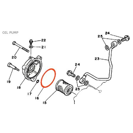 Moteur - Joint de filtre a Huile - 93210-64297 - ø63.50 x3.53 - SR250 - XVS650 - ... - ... - ...