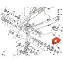 Bras oscillant  - Slider, Guide, protection de chaine - Origine - 2KF22-14700 - XT600, XTZ660