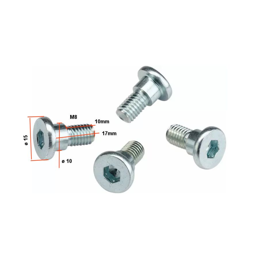 Frein - Disque - Vis de fixation (x4) - M8 x1.25 - lg 17 mm