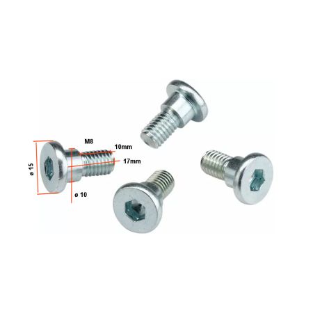 Frein - Disque - Vis de fixation (x4) - M8 x1.25 - lg 17 mm