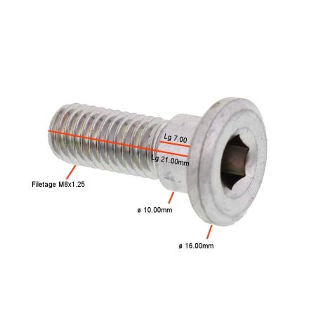 copy ofFrein - Disque - Vis de fixation - 09106-08160 - (M8 x1.25) - lg 21 mm