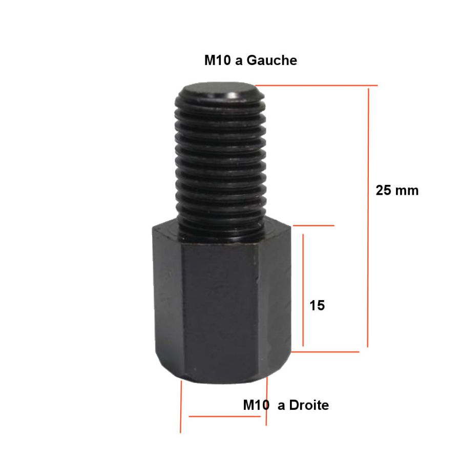 Retroviseur - adaptateur - rallonge - M10 gauche - M10 Droite