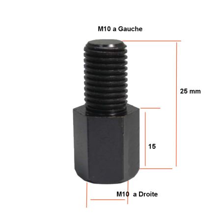 Retroviseur - adaptateur - rallonge - M10 gauche - M10 Droite